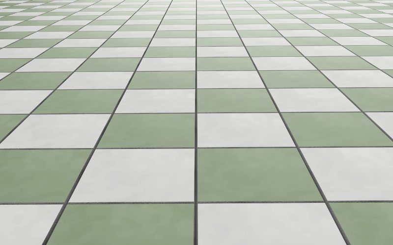 green-white-checkered-epoxy-floor