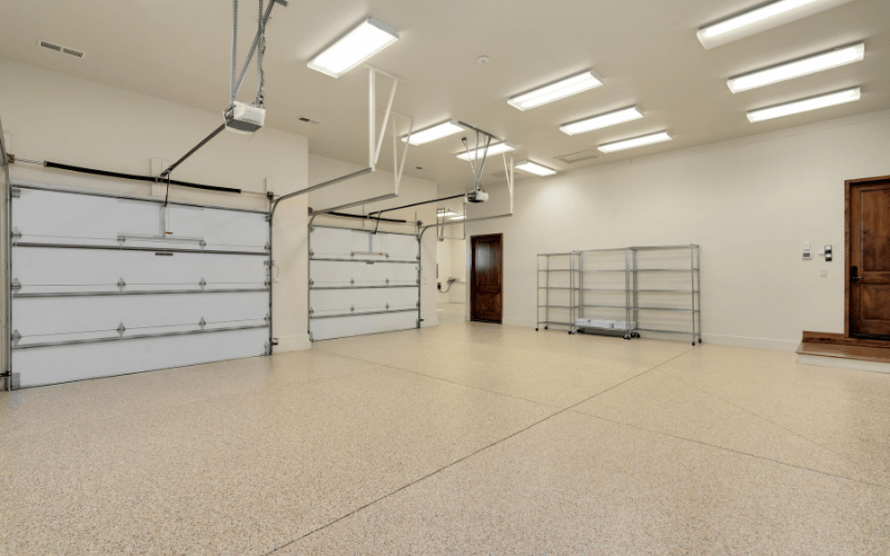 two-car-garage-with-tan-epoxy-floor